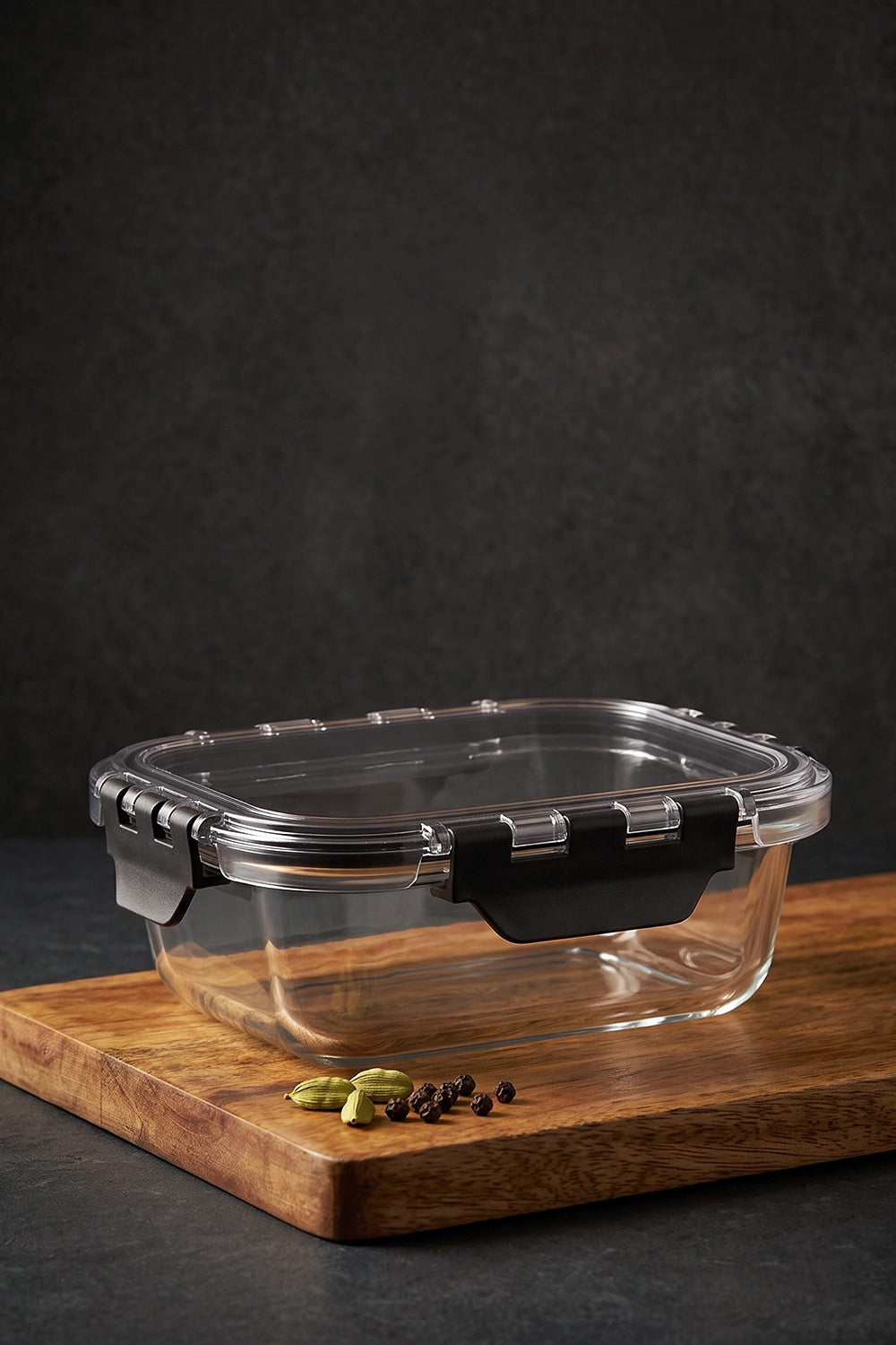 Borolock Rectangle Glass Storage Container 370 ml