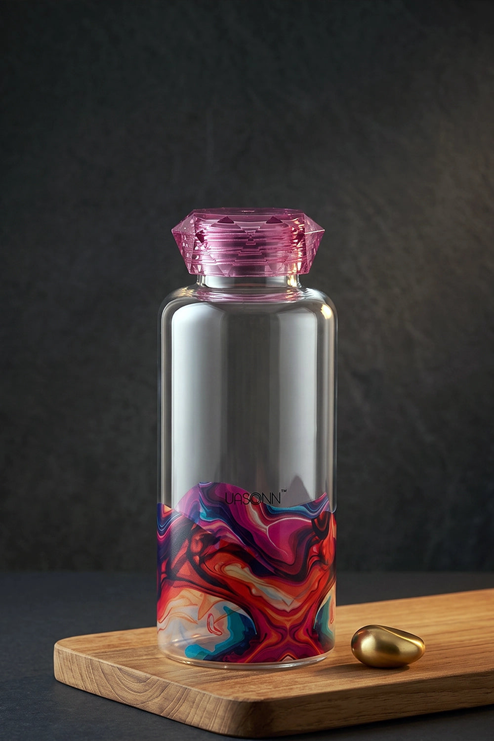 Pebble Aurora Glass Water Bottle